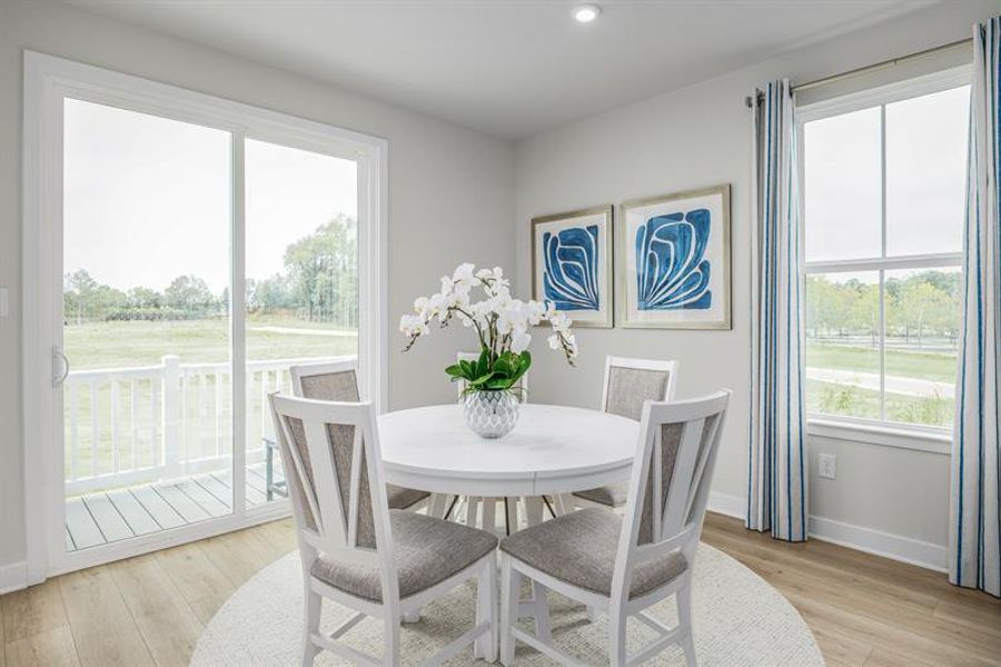 Representative furnished interior of a home built from the Clarendon 3 Story by Ryan Homes in Ashmore Square, Charlotte (Image 4).