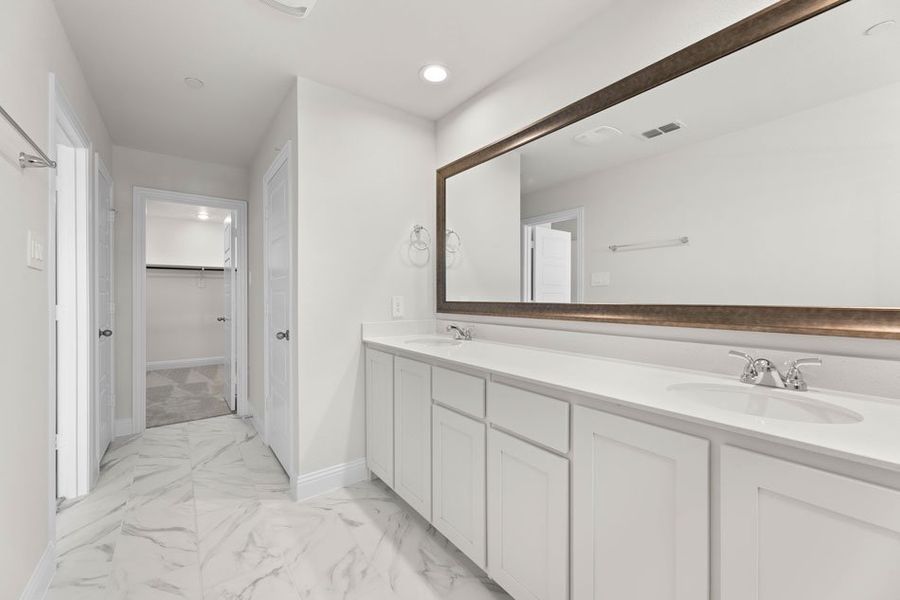 Front exterior of a new home in Main Street Village, Mansfield, TX, highlighting curb appeal (Image 18).