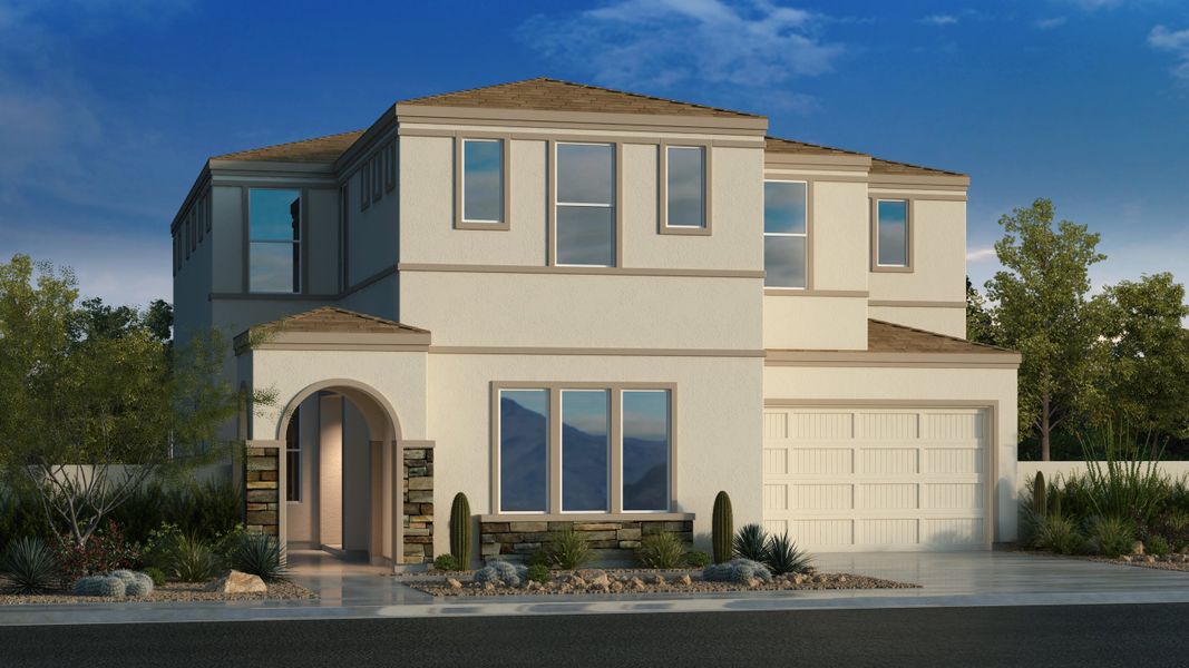 Representative exterior photo of a completed home built from the Revere by Taylor Morrison in Combs Ranch Landmark Collection, San Tan Valley, AZ (Image 23).