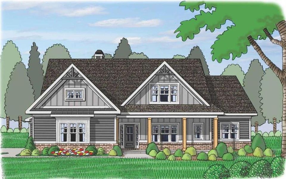 Front exterior of a new home in Stonegate, Monroe, GA, highlighting curb appeal (Image 2).