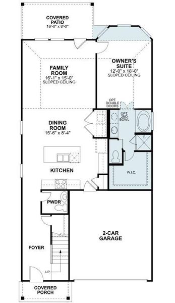 2D floor plan layout of this home in Sorella, Tomball, TX (Image 6).