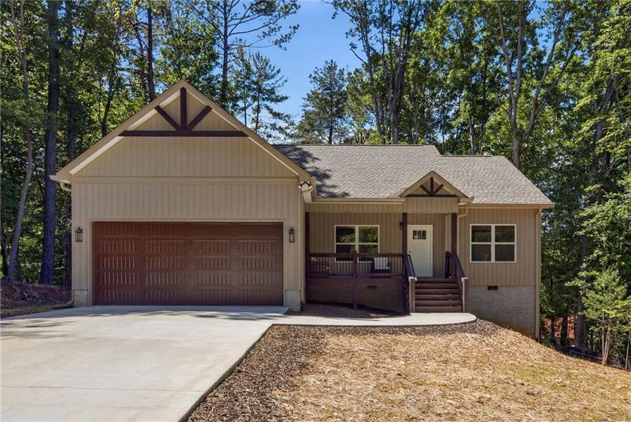 Front exterior of a new home in , Ellijay, GA, highlighting curb appeal (Image 22). Front exterior of a new home in , Ellijay, GA, highlighting curb appeal (Image 22).