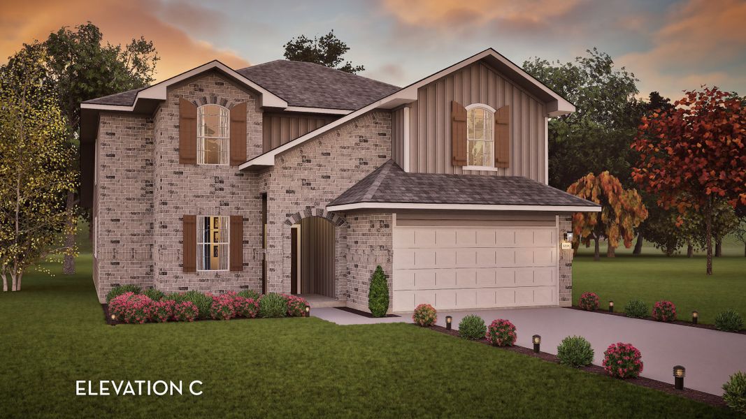 Representative exterior photo of a completed home built from the San Marcos by CastleRock Communities in Sundance Cove, Crosby, TX (Image 21).