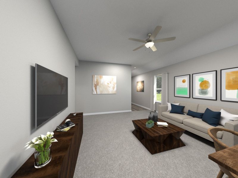 Furnished interior view inside a new home in Turner's Crossing - Americana Collection, Buda (Image 5).