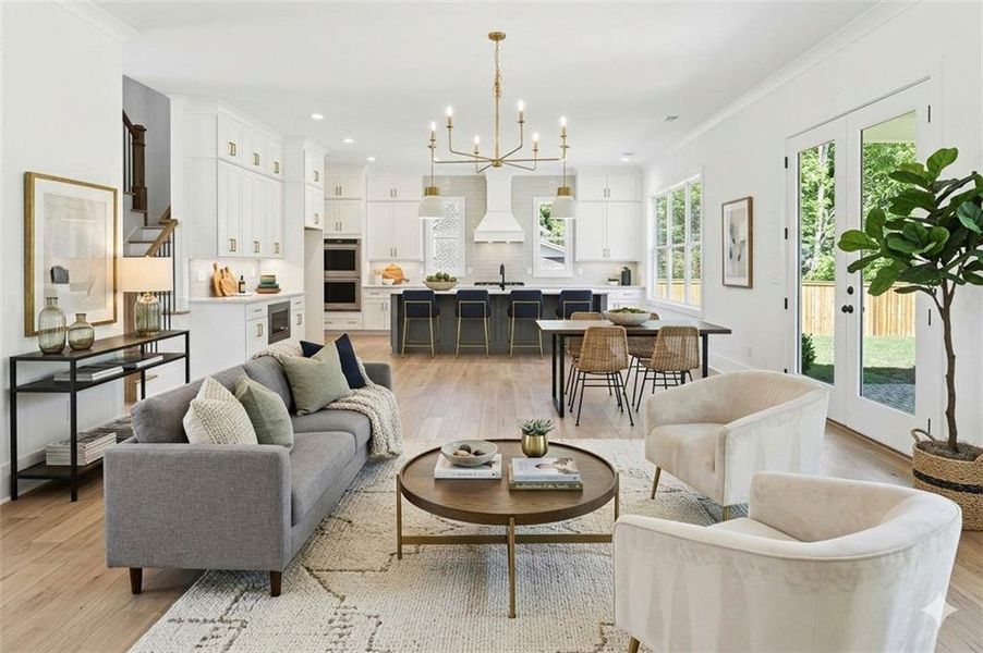 Furnished interior view inside a new home in , Marietta (Image 5).