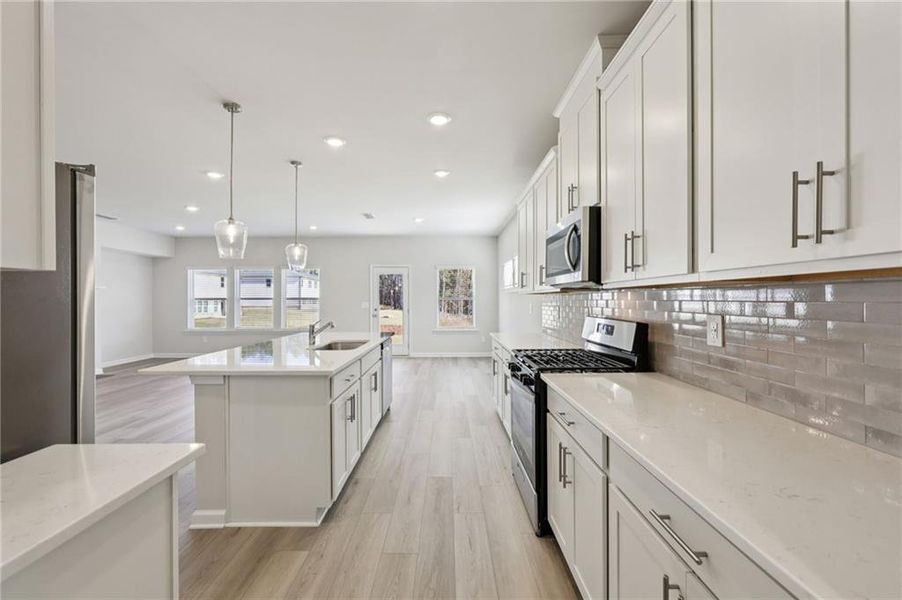 Furnished interior view inside a new home in Parkside at Grayson, Grayson (Image 8).