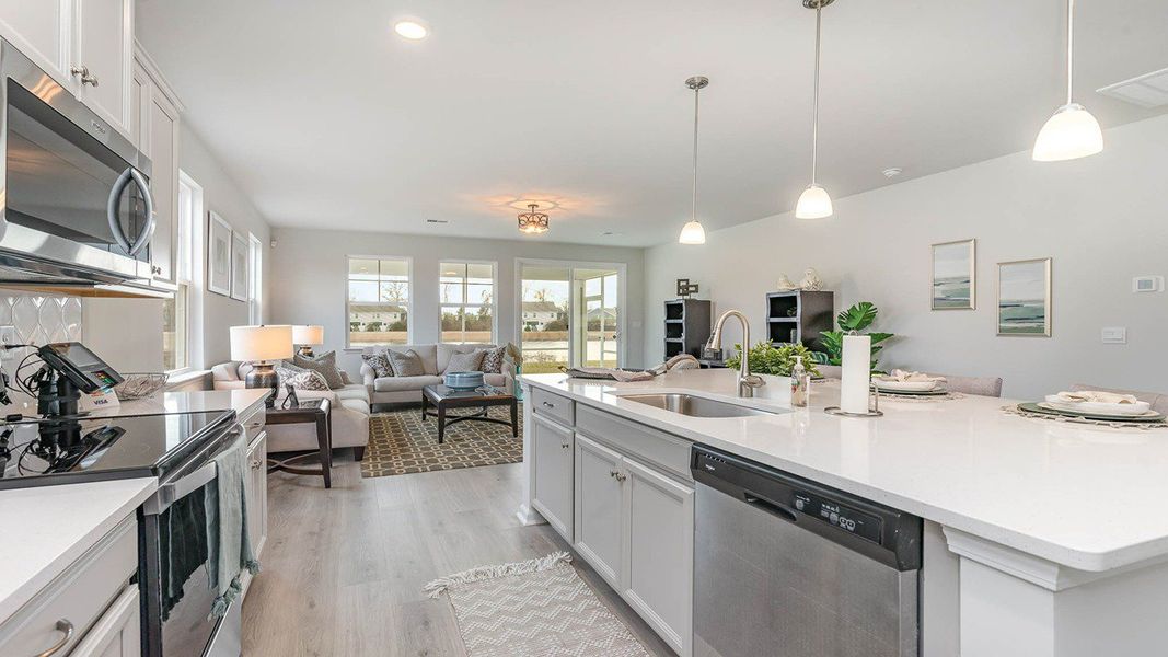 Representative furnished interior of a home built from the Tillman by D.R. Horton in The Preserve at Shaftesbury Glen, Conway (Image 7).