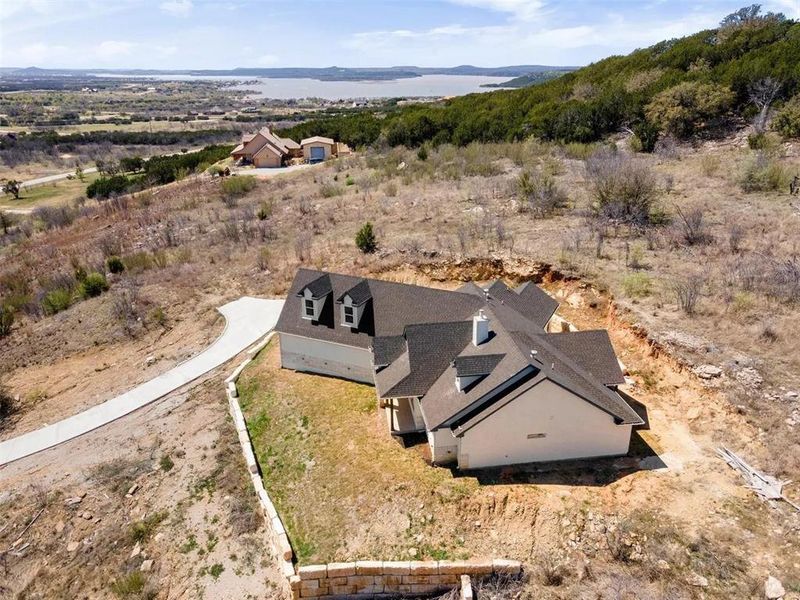 View from above of property