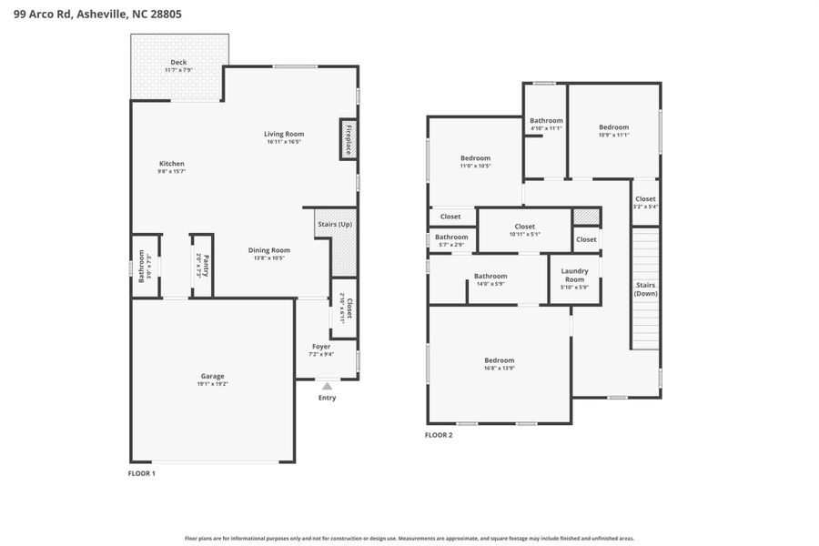 2D floor plan layout of this home in , Asheville, NC (Image 5). 2D floor plan layout of this home in , Asheville, NC (Image 5).
