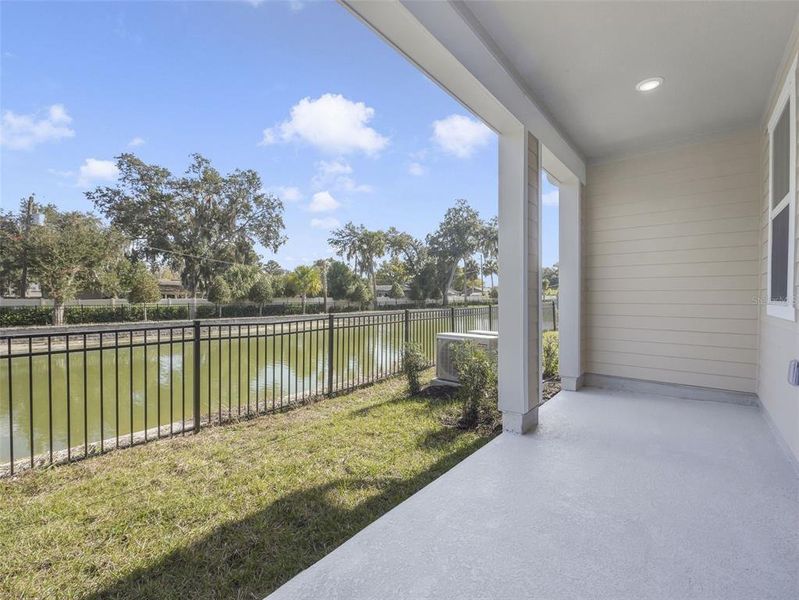 Exterior details and patio area of a home in Towns at Riverwalk, Sanford (Image 22). Exterior details and patio area of a home in Towns at Riverwalk, Sanford (Image 22).