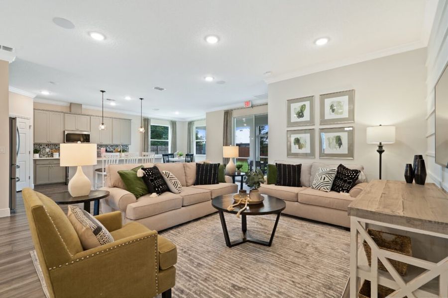 Representative furnished interior of a home built from the Sanibel by Holiday Builders in Port St Lucie, Port St. Lucie (Image 9).