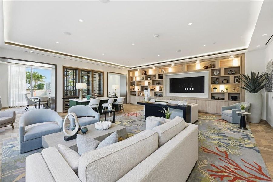 Furnished interior view inside a new home in Selene Oceanfront Residences, Fort Lauderdale (Image 3).