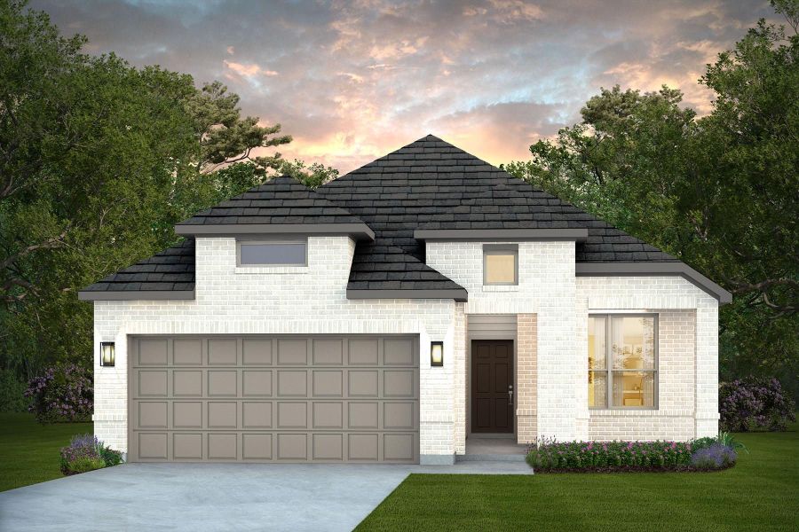 Representative exterior photo of a completed home built from the Blanca by Pulte Homes in Bison Ridge, San Antonio, TX (Image 9). Representative exterior photo of a completed home built from the Blanca by Pulte Homes in Bison Ridge, San Antonio, TX (Image 9).