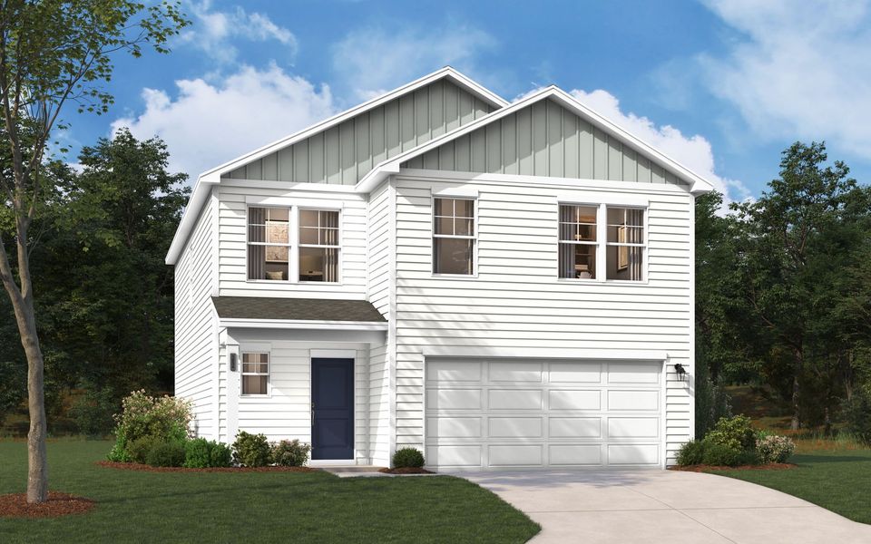 Representative exterior photo of a completed home built from the Frazier by Stanley Martin Homes in Essence at Bent Creek Village, Thomson, GA (Image 63). Representative exterior photo of a completed home built from the Frazier by Stanley Martin Homes in Essence at Bent Creek Village, Thomson, GA (Image 63).