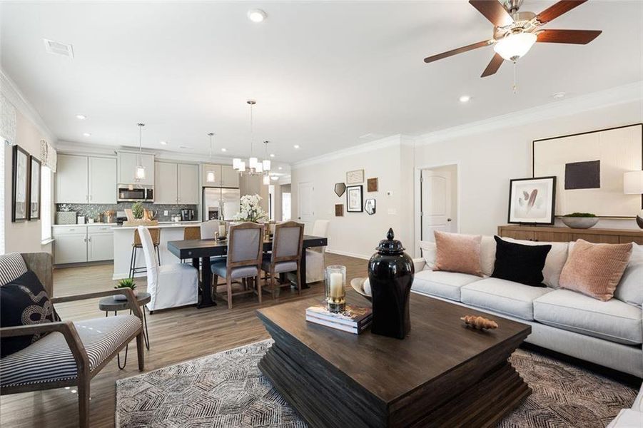 Furnished interior view inside a new home in Evergreen at Lakeside, Temple (Image 6).