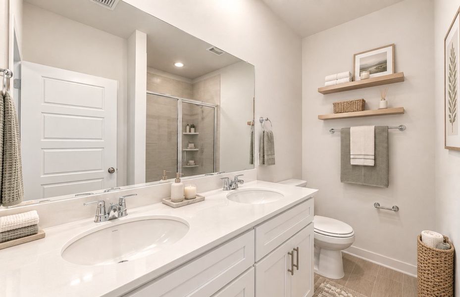 Representative furnished interior of a home built from the Taft by Pulte Homes in Crosswinds, Kyle (Image 11).