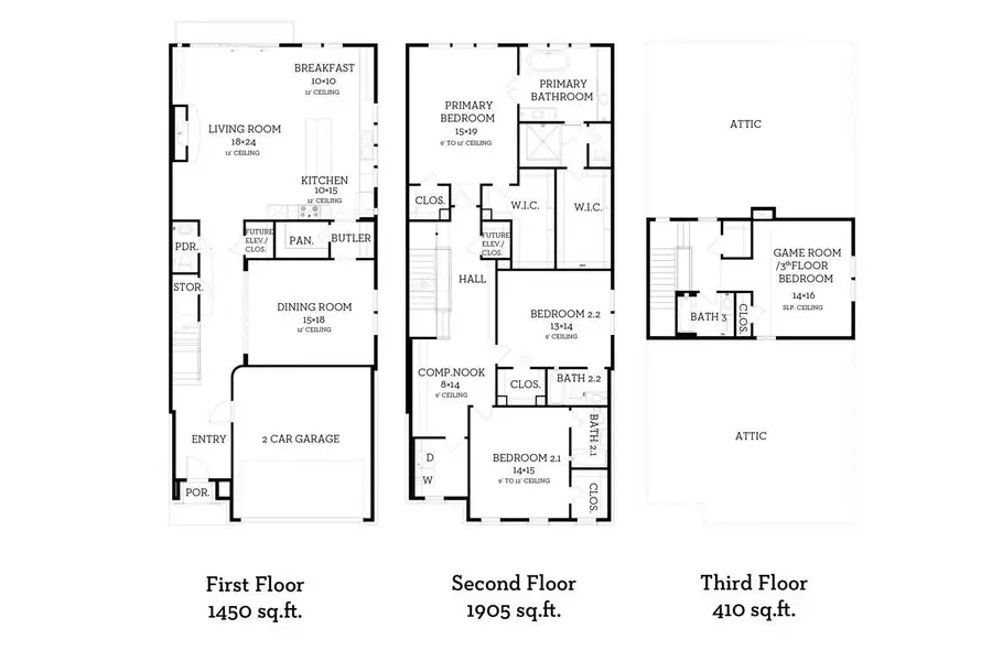 2D floor plan layout of this home in Monarch Oaks, Houston, TX (Image 5). 2D floor plan layout of this home in Monarch Oaks, Houston, TX (Image 5).
