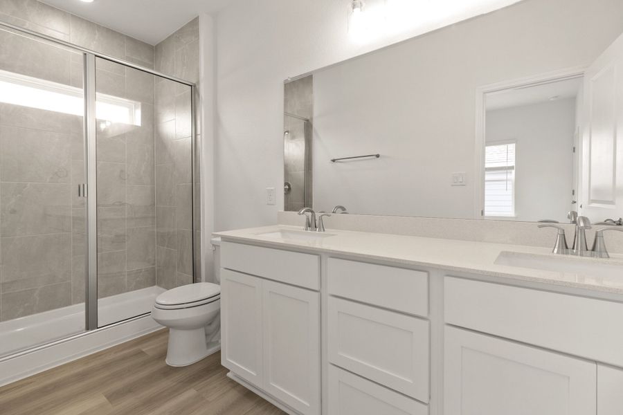 Furnished interior view inside a new home in Trace, San Marcos (Image 10).