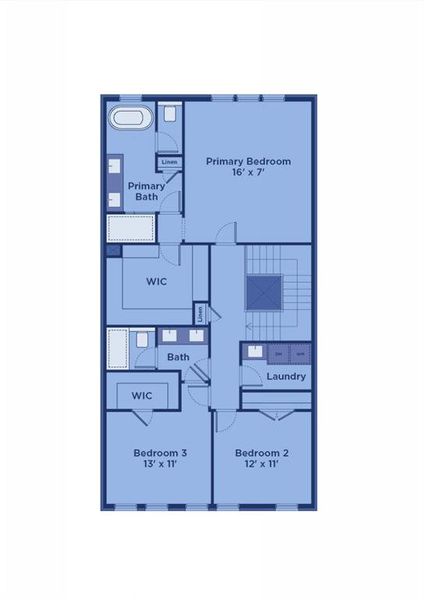 2D floor plan layout of this home in Echo Park, Suwanee, GA (Image 3).
