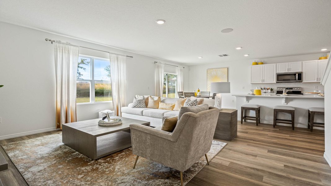 Furnished interior view inside a new home in Magnolia at the Bluffs Phase 3, Freeport (Image 11).