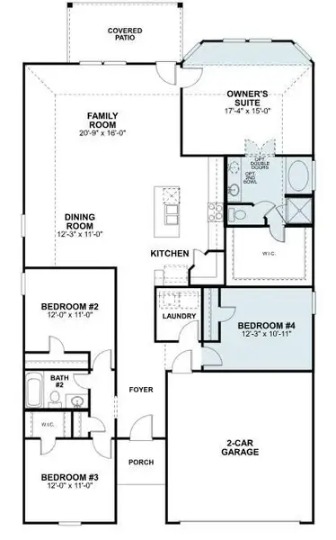 2D floor plan layout of this home in Summerview, Fulshear, TX (Image 4).