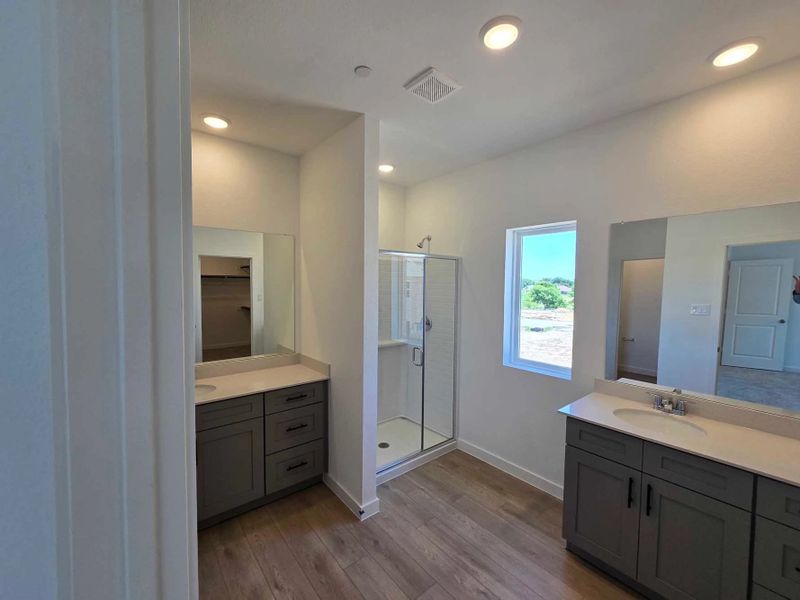 Primary Bathroom Construction Progress featuring the Minimalist Collection