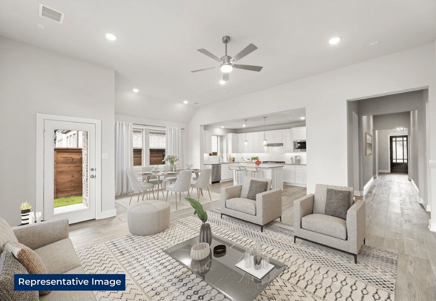 Representative furnished interior of a home built from the Woodford F by First Texas Homes in Marine Creek Ranch, Fort Worth (Image 7).