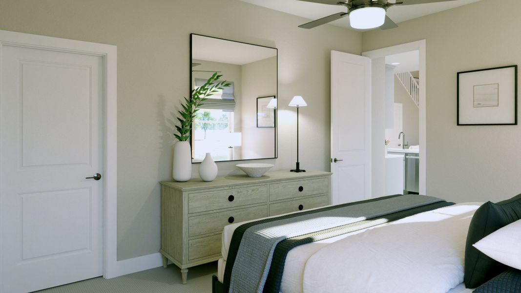 Representative furnished interior of a home built from the Overlook by Risewell Homes in Cypress Bluff, Groveland (Image 7).