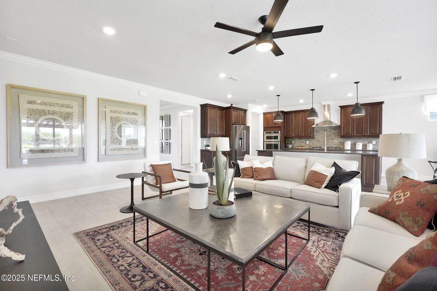 Furnished interior view inside a new home in Del Webb Wildlight, Yulee (Image 4).