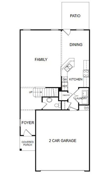 2D floor plan layout for the Oglethorpe by Piedmont Residential in Castleberry Pointe, Dawsonville, GA (Image 3).