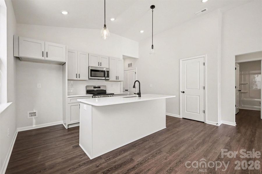 Furnished interior view inside a new home in , Lowell (Image 7).