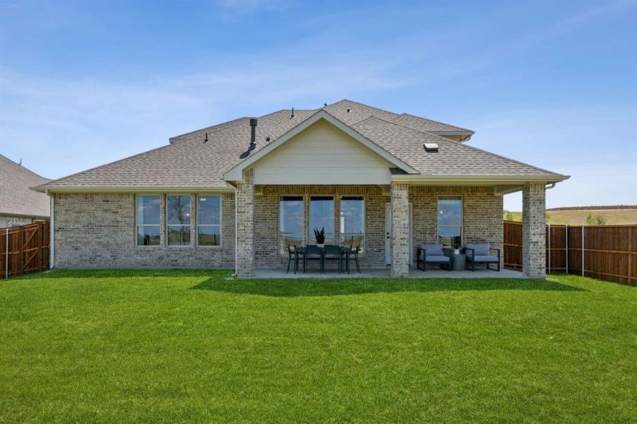 Exterior details and patio area of a home in Westside Preserve, Midlothian (Image 3).