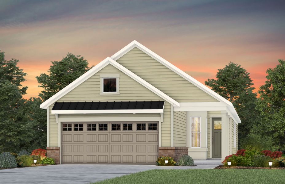 Representative exterior photo of a completed home built from the Compass by Del Webb in Del Webb Carolina Ridge, Midland, NC (Image 31).