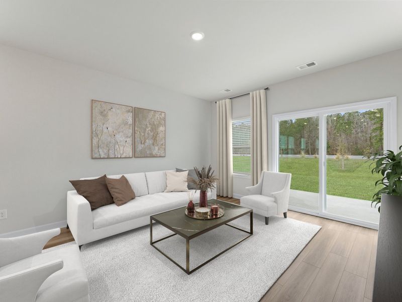 Furnished interior view inside a new home in Russell Grove - Willows Series, Charlotte (Image 5).