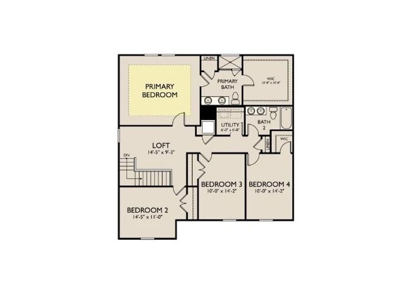 2D floor plan layout of this home in Cades Bluff, Lebanon, TN (Image 3).