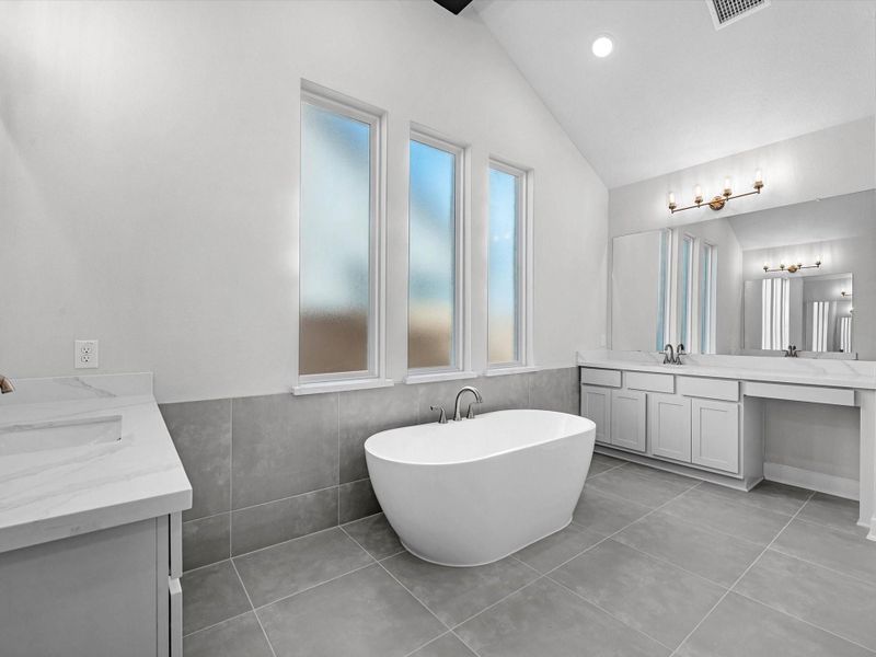 Furnished interior view inside a new home in Lago Mar - 60', Texas City (Image 9).