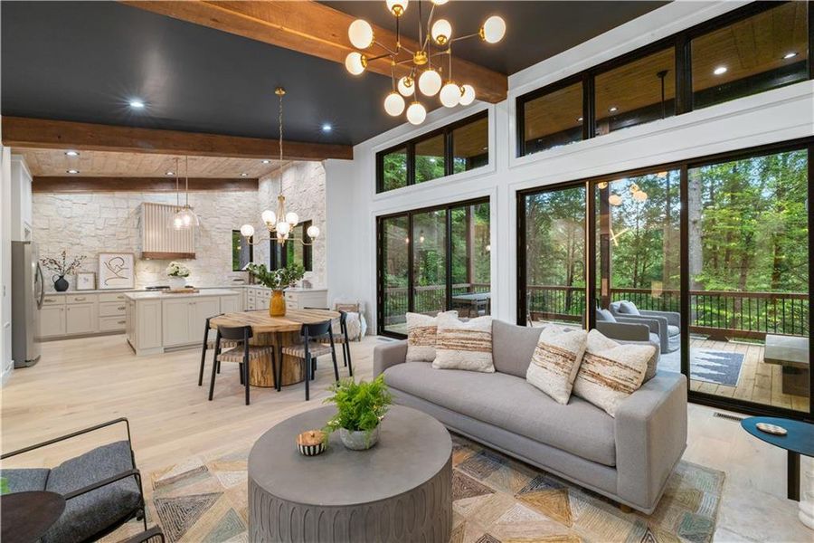 Furnished interior view inside a new home in , Cherry Log (Image 16).