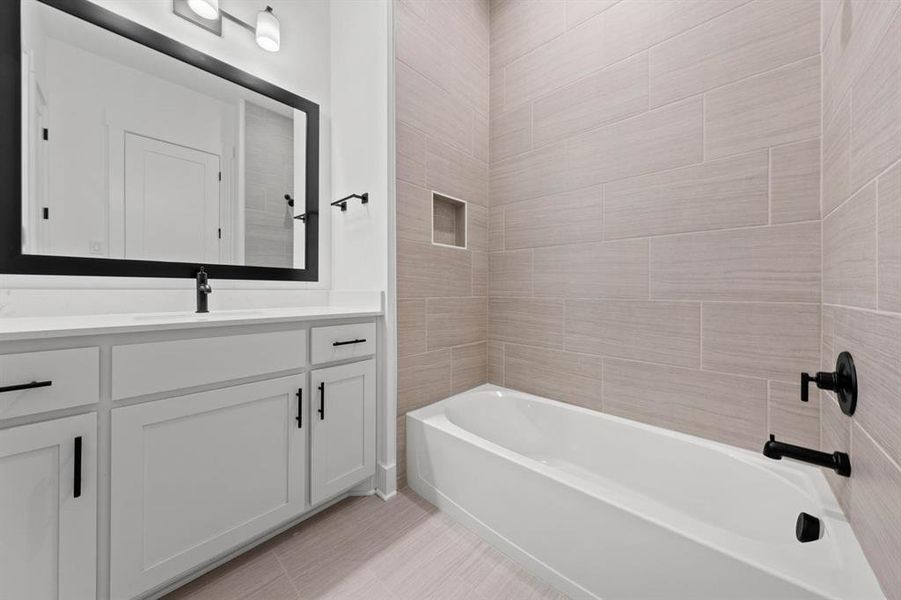 Furnished interior view inside a new home in The Woodlands, Krugerville (Image 3).