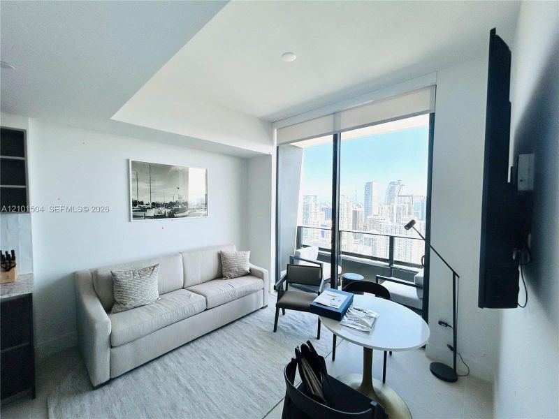 Furnished interior view inside a new home in Gale Hotel & Residences Miami (former Natiivo), Miami (Image 6).