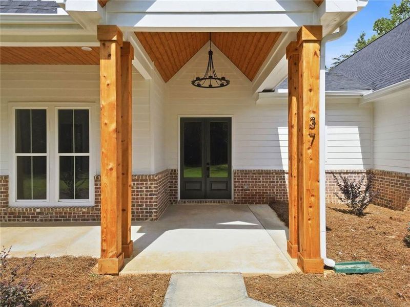 Exterior details and patio area of a home in , White (Image 3). Exterior details and patio area of a home in , White (Image 3).