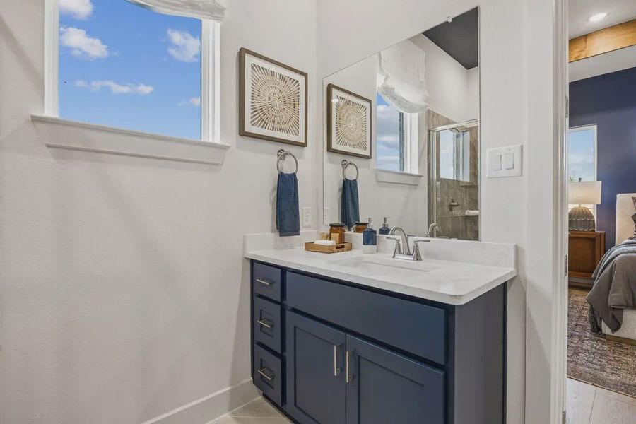 Representative furnished interior of a home built from the Dayton 50' by Chesmar Homes in Las Lomas, Forney (Image 19).