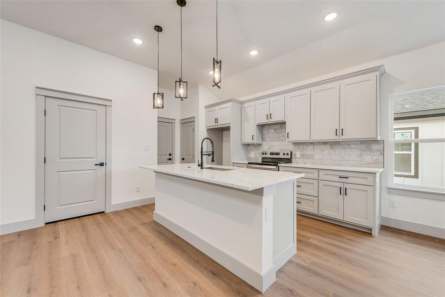 Furnished interior view inside a new home in , Log Cabin (Image 4).