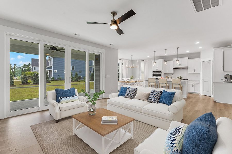 Representative furnished interior of a home built from the The Chandler by RobuckHomes in Windwater, Hampstead (Image 6).