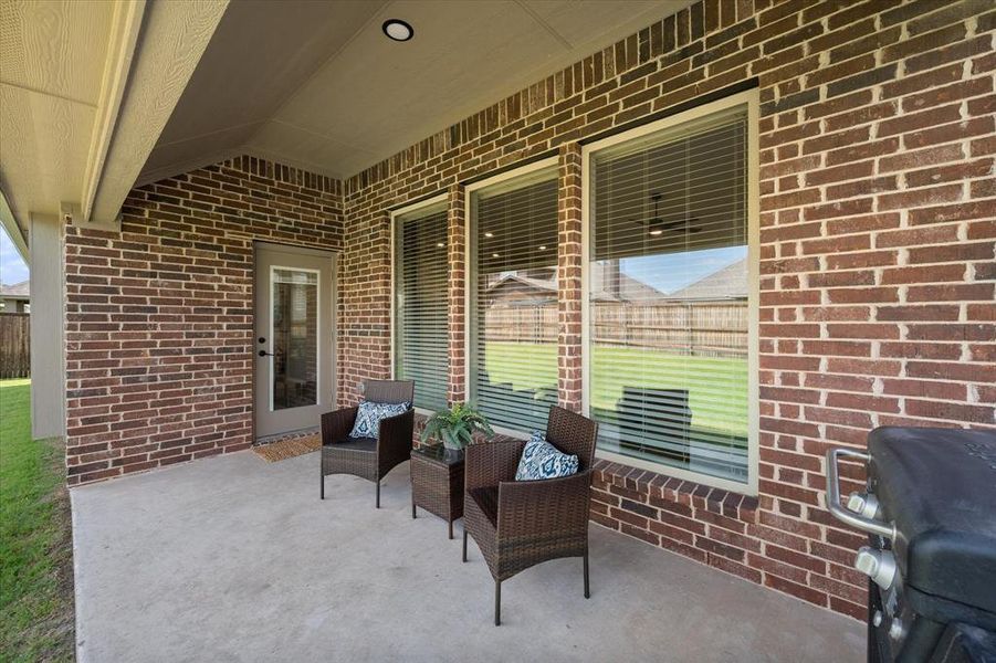 Exterior details and patio area of a home in Somerset, Mansfield (Image 22). Exterior details and patio area of a home in Somerset, Mansfield (Image 22).