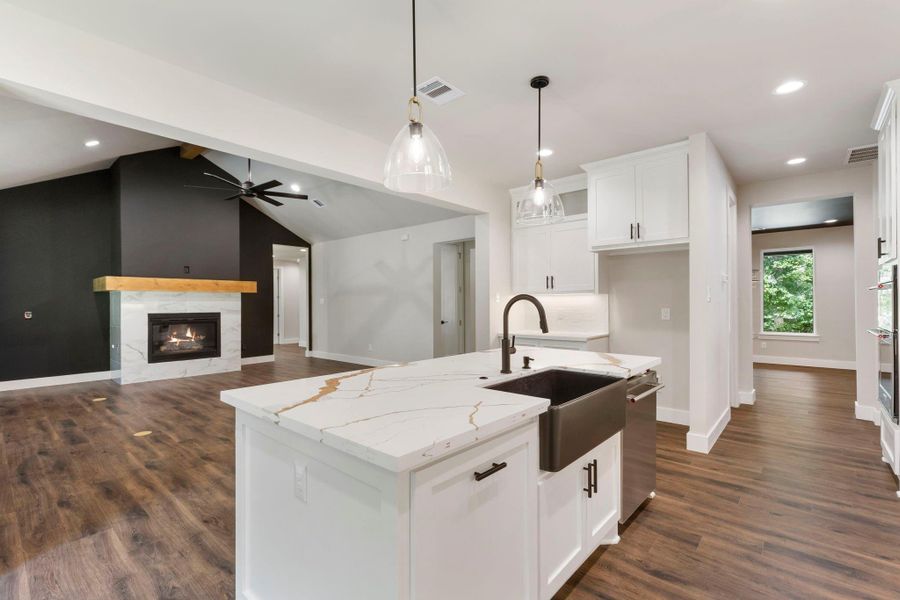 Such a great space to entertain. This kitchen is truly the heart of the home.