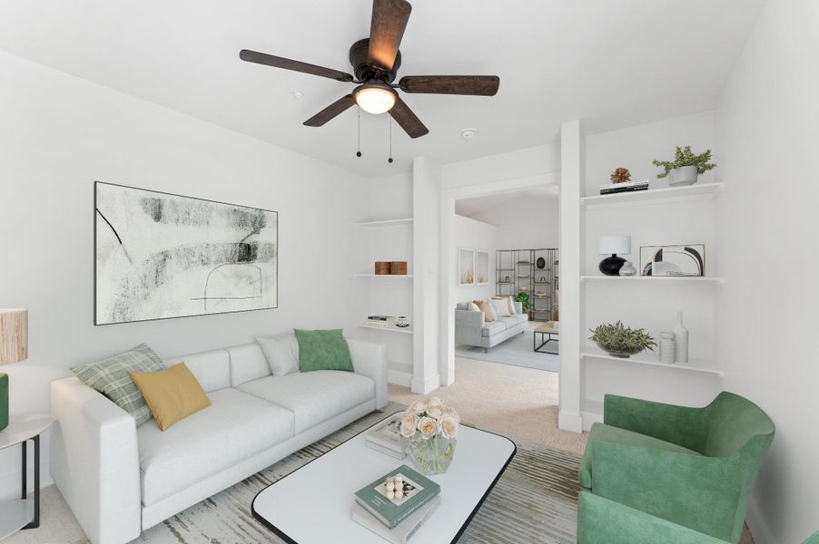 Bedroom off of the living area *virtually staged