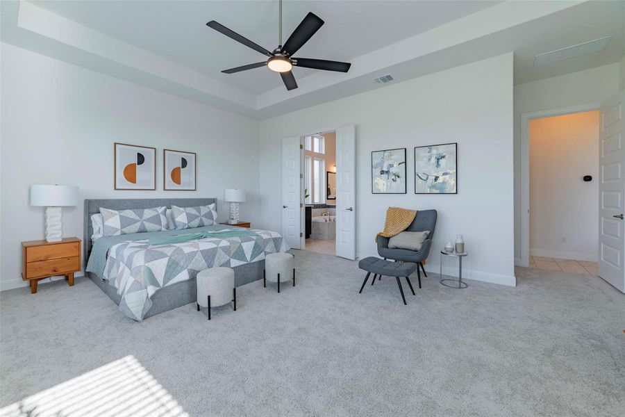 Furnished interior view inside a new home in Spicewood Trails, Spicewood (Image 7). Furnished interior view inside a new home in Spicewood Trails, Spicewood (Image 7).