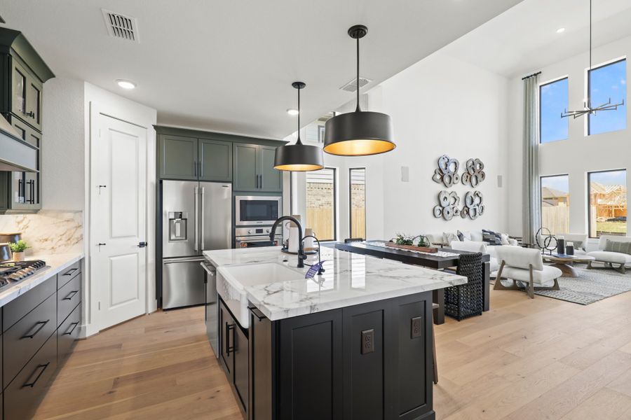 Furnished interior view inside a new home in Harvest Green 50', Richmond (Image 19).