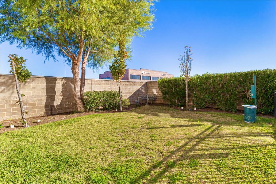 Community pet park maintained by HOA