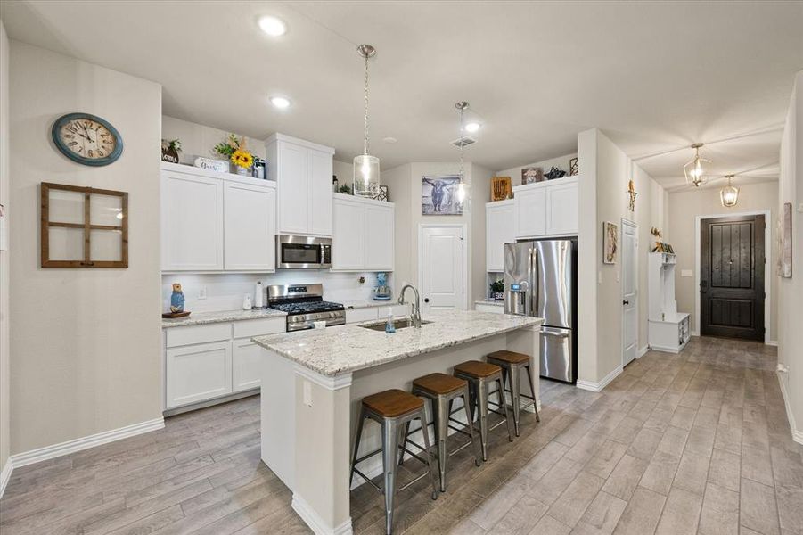 Open concept kitchen and living room